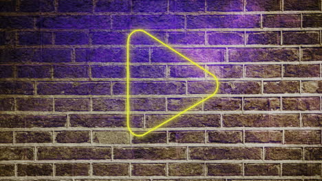 pulgares hacia abajo signo de neón en la pared de ladrillo 4k