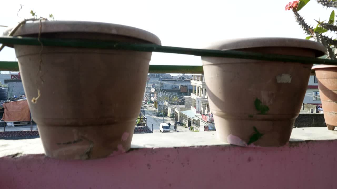 la ciudad nepalesa de besisahar. hora de la mañana.