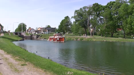 Watergate-With-Ship-at-Goeta-Canal-Sweden