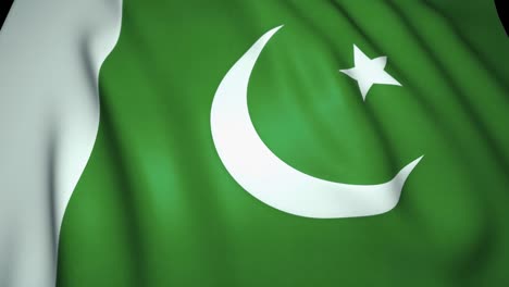 el fondo de la bandera realista de pakistán agitando. animación de bucle