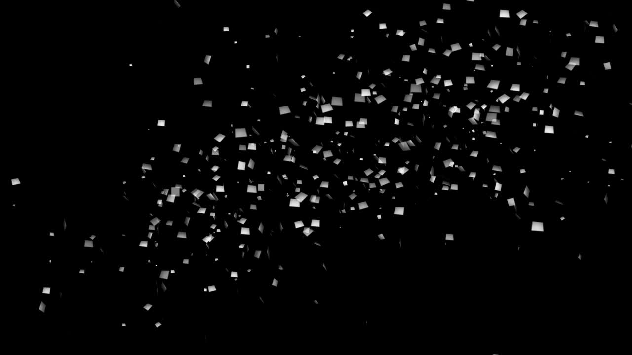 Colorful confetti anniversary party animation 3d