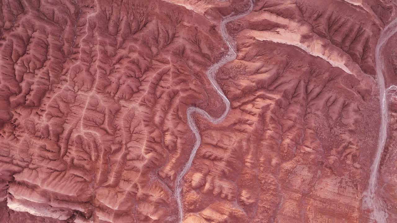 Drone footage Valle de la Luna Moon Valley San Pedro de Atacama Desert Chile