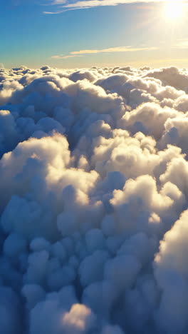 cloudscape at sunrise/sunset from above