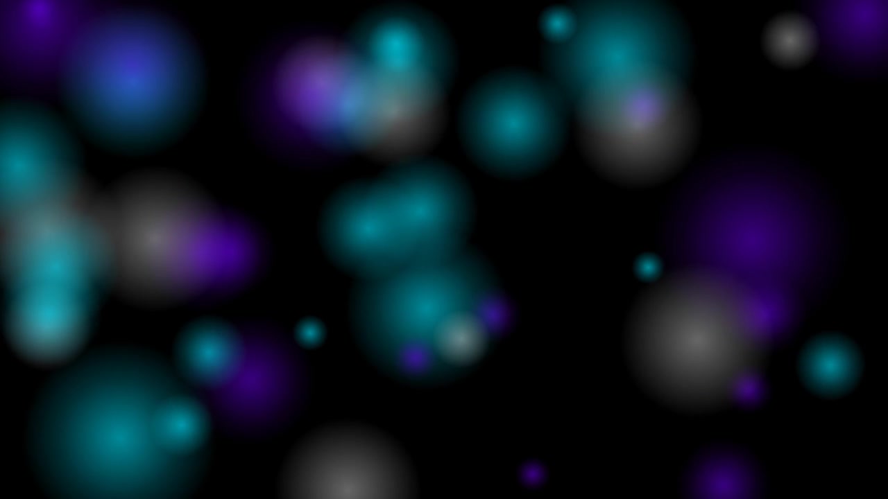 Abstract Background with Floating Blue and Purple Bokeh Lights