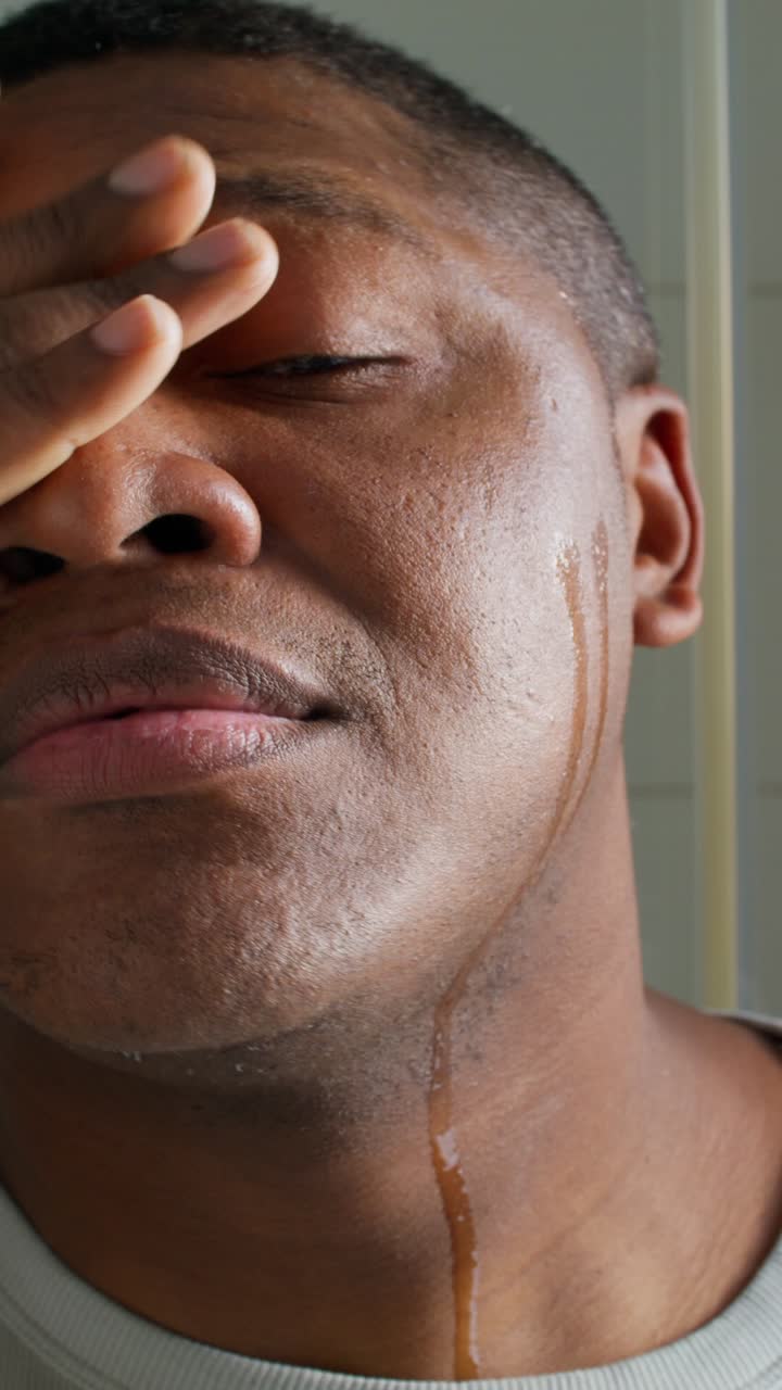 Man experiencing discomfort and emotions