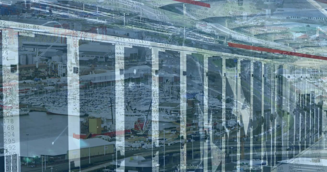 Video depicts vehicles as data in a tech-themed visualization.