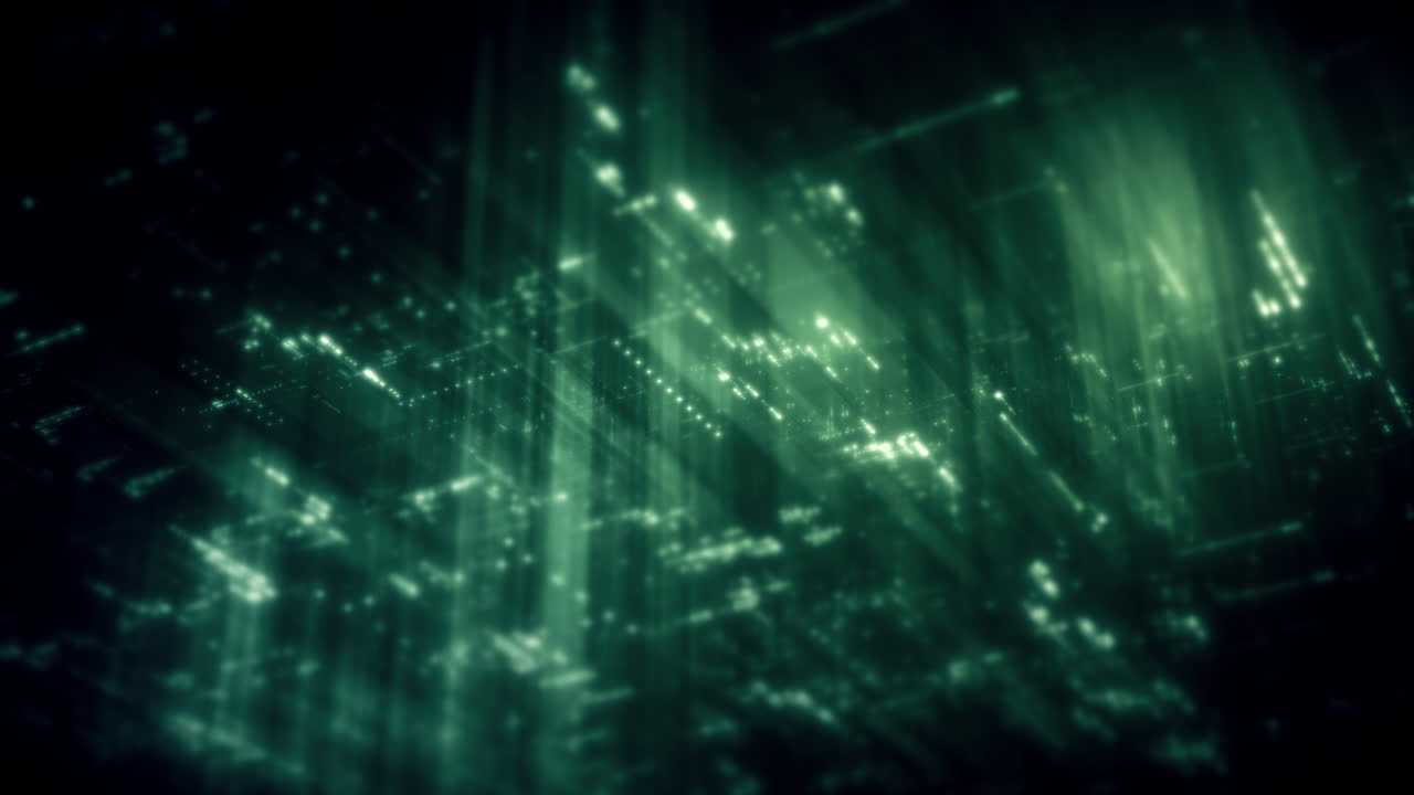Futuristisk skærmdisplaymatrix, højteknologisk digital datatelemetri med krypterede tal, dynamisk baggrund til computerskrivebordsskærmformat