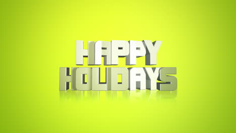 modern happy holidays text on yellow fashion gradient