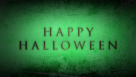 feliz halloween en la pared de grunge verde oscuro