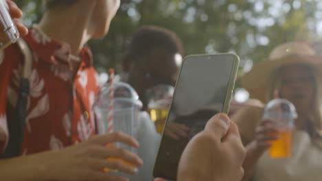 friends in a music festival outdoors