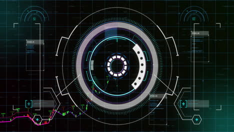 animation of scope scanning over speed meters and data processing