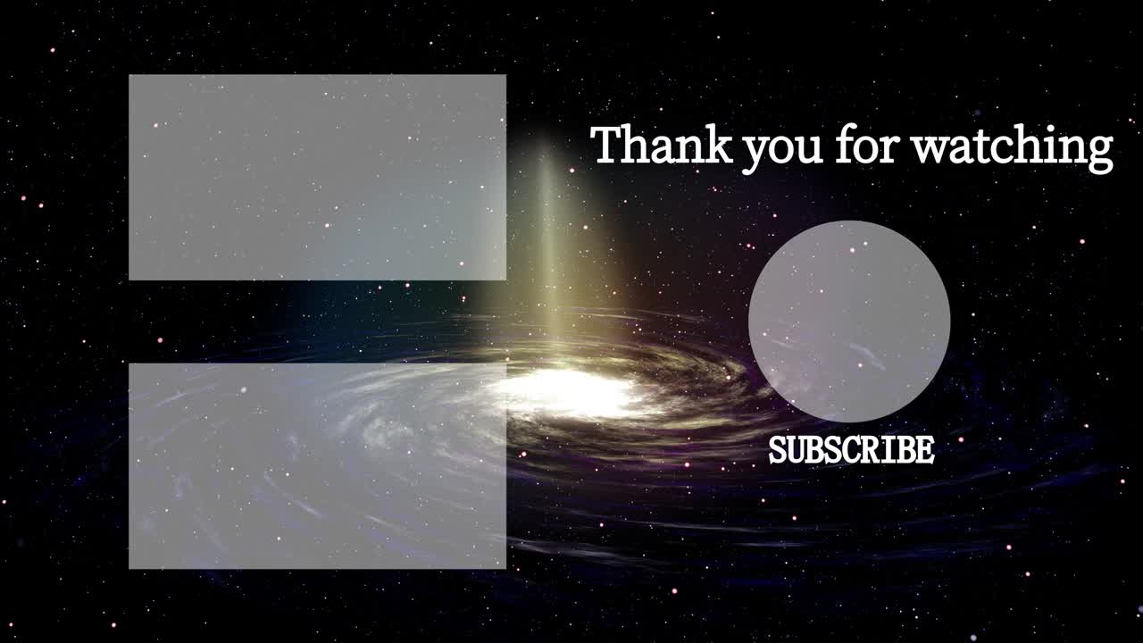 은하계 엔드 카드 엔딩 스크린 모션 그래픽
