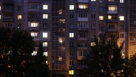apartment building night beautiful timelapse