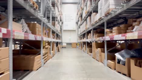 a walkthrough of storage aisles