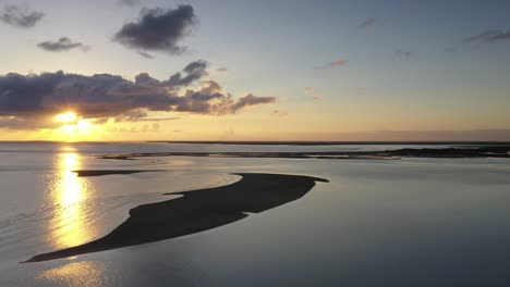 Cruising-over-tropical-Beach-at-sunrise