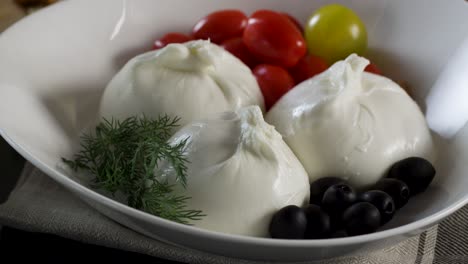 burrata cheese with vegetables