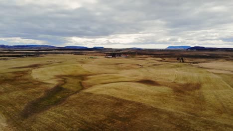 aerial view of icelandic landscape