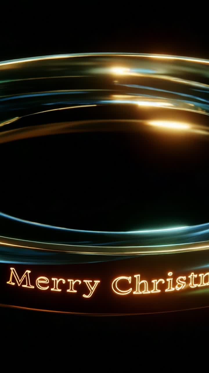 A captivating visual representation showcasing a glowing and elegant inscription of 'Merry Christmas' encircled by a dynamic display of intertwining lights, creating a festive and joyous atmosphere