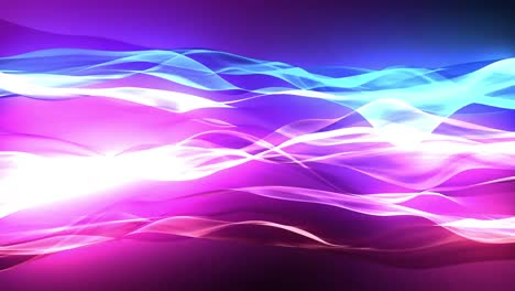 glowing waves moving against purple background