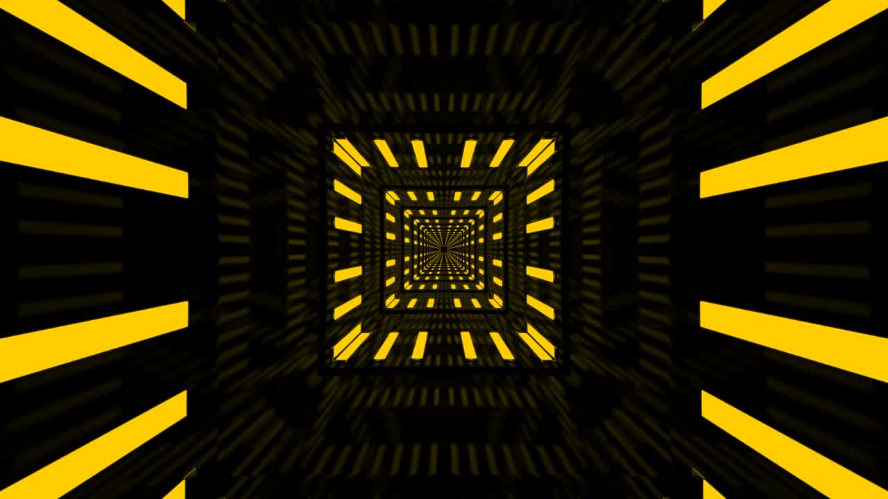 pasillo tecnológico de bucle amarillo