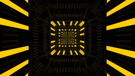 yellow technological looped hallway