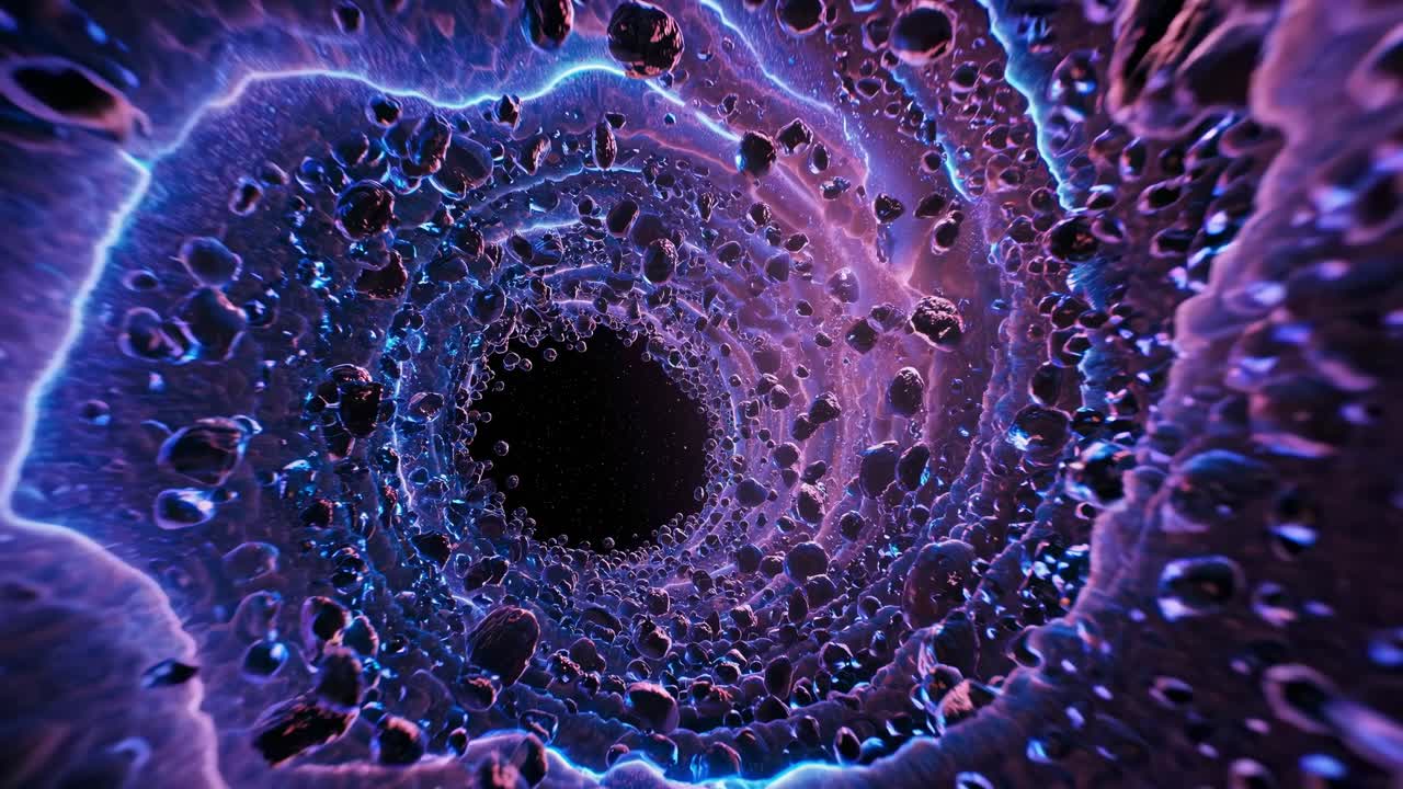 Abstract Wormhole Tunnel in Space