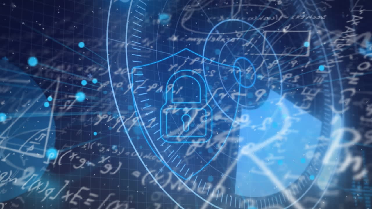 Animazione dell'elaborazione dati su lucchetto