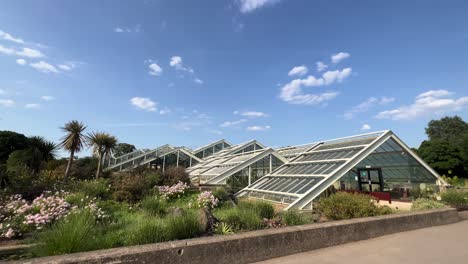 exterior complex glasshouse botanic gardens