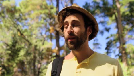 portrait of a man watching a compass