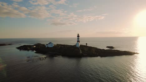 feistein lighthouse, a lighthouse on an island in rogaland, norway