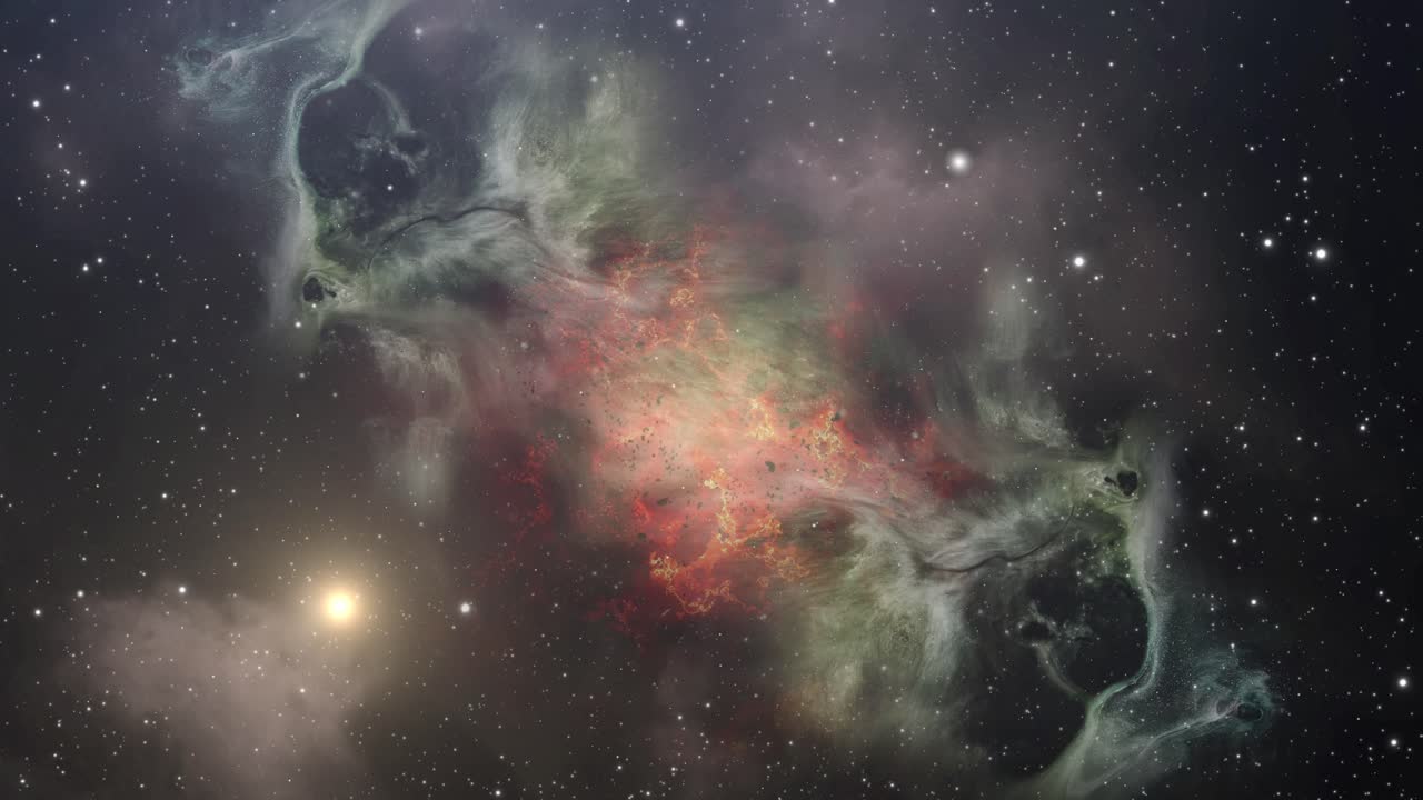 vista della nebulosa dello spazio profondo 4k