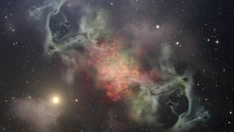 vista de la nebulosa del espacio profundo 4k