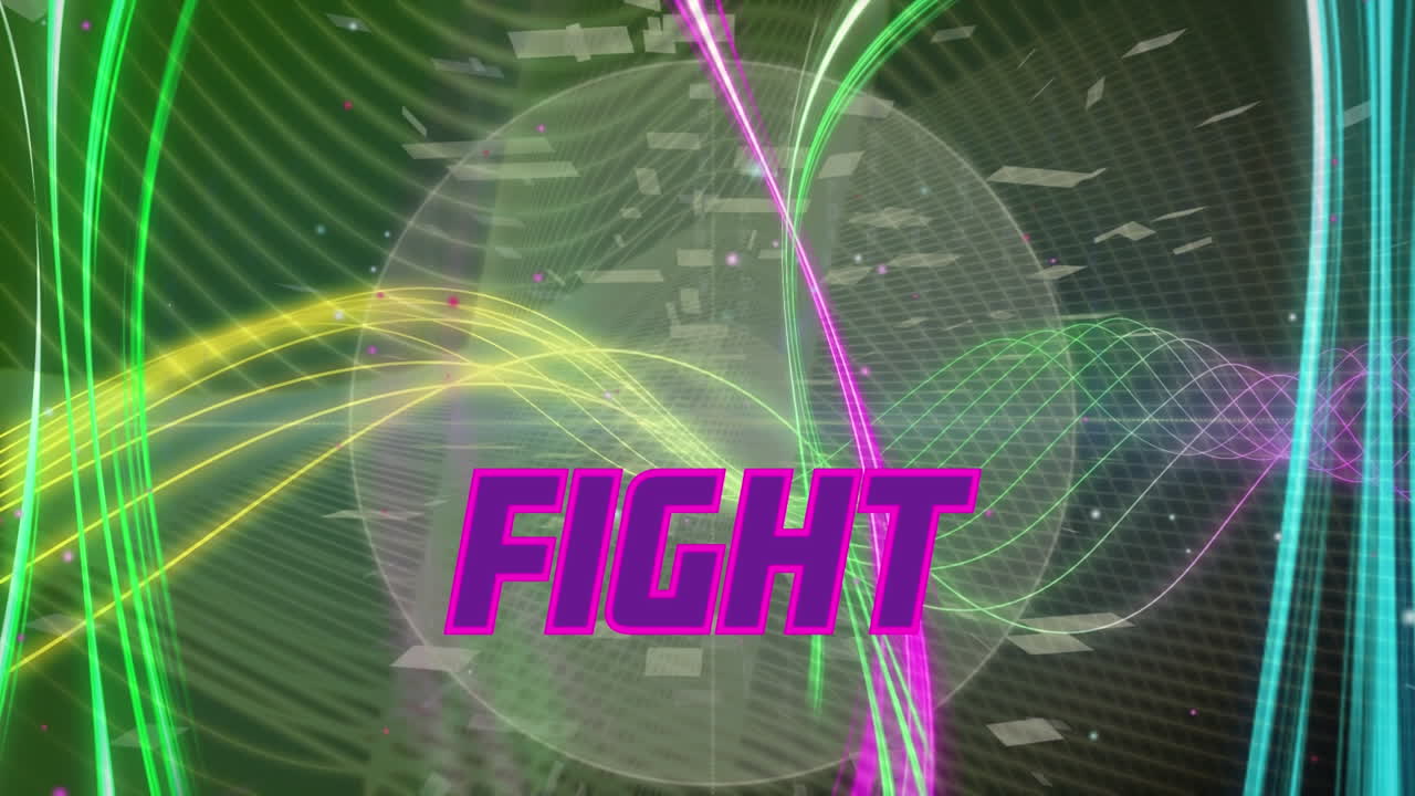 다양한 모양의 녹색 공간에 대한 싸움의 애니메이션