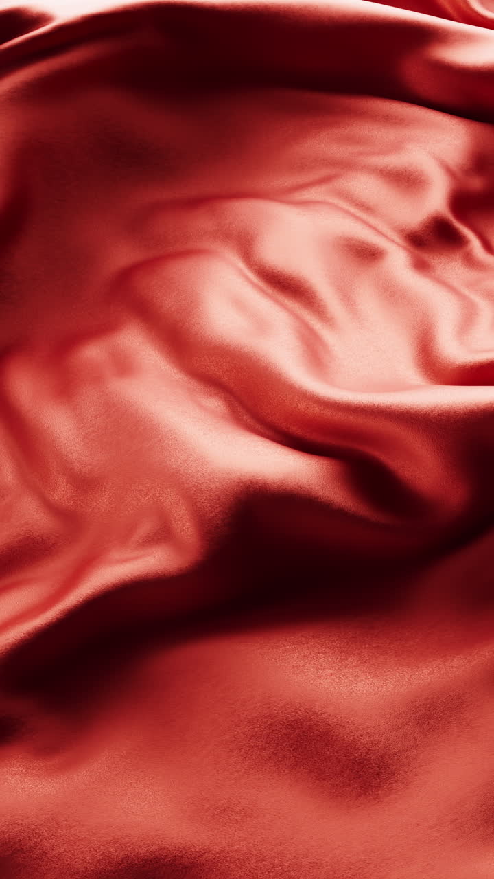 Flowing red wave cloth background, 3d rendering.