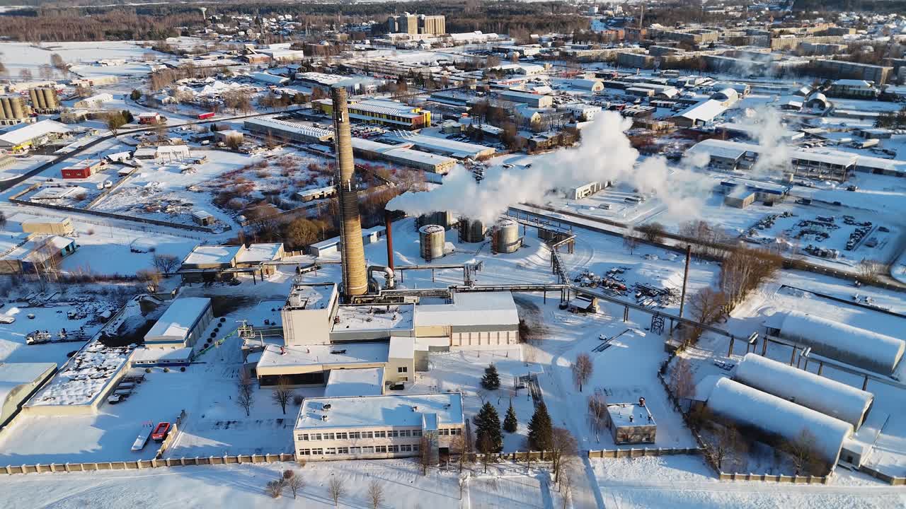 создание воздушной демонстрации промышленной системы отопления для небольшого города в литве, силуте