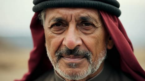 portrait of an older arab man