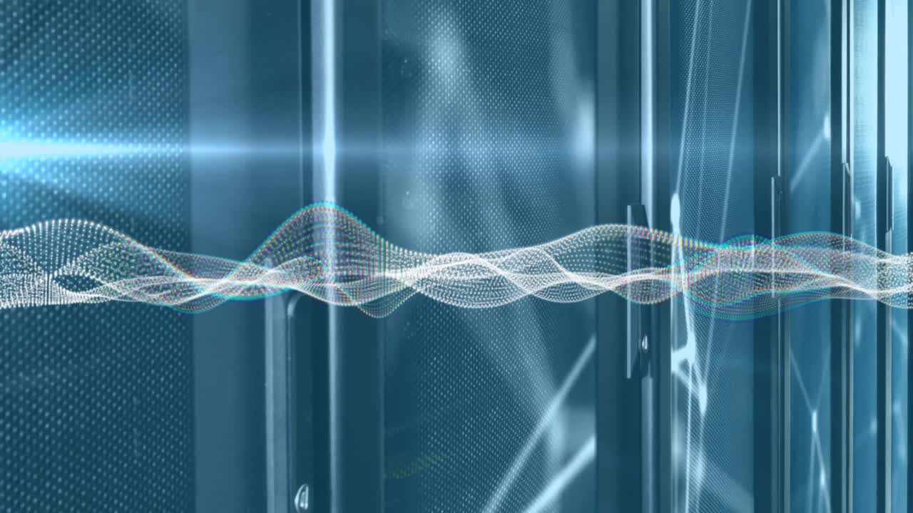 Animation of waves and lights over servers