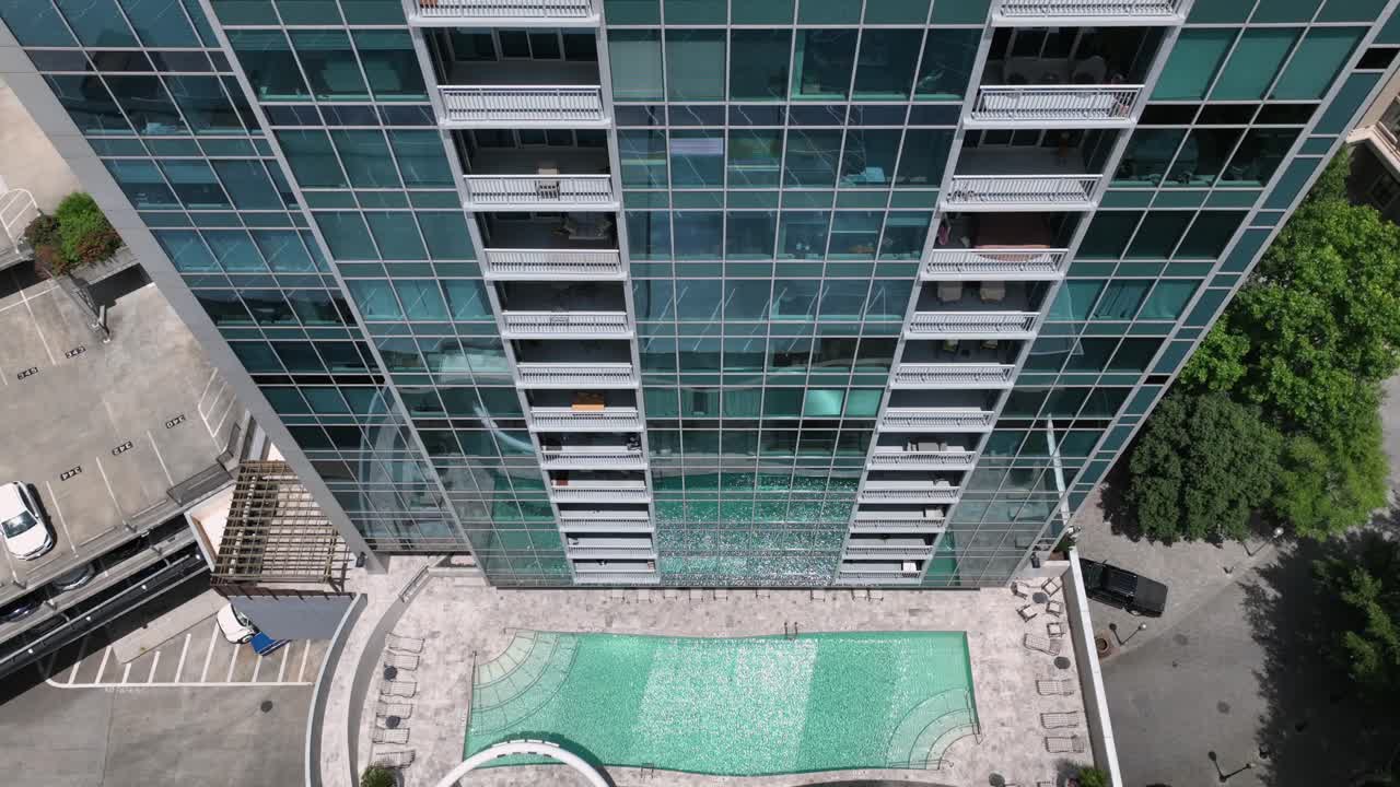 lado de vista aérea de gran altura cerca del centro comercial lenox en atlanta, georgia