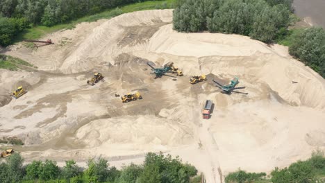 industrial equipment at mining area