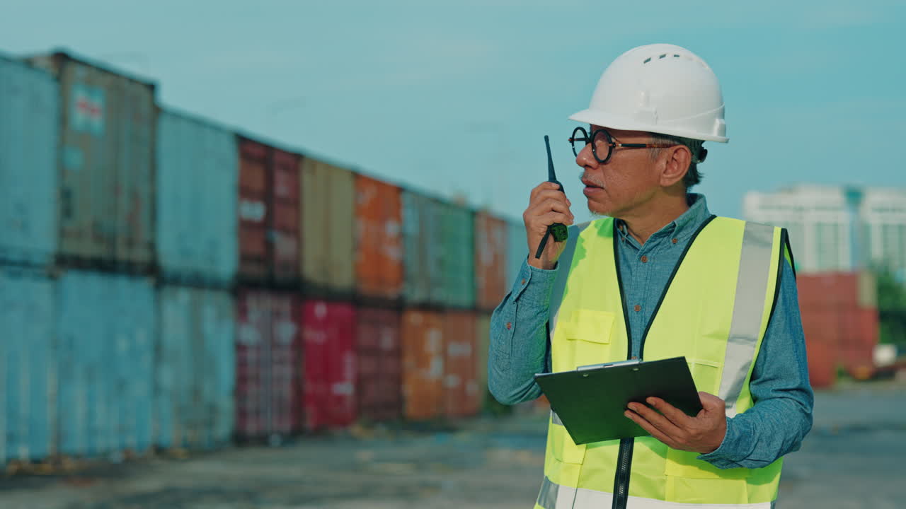 Port Worker Communicating