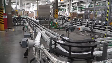 bottle production line in a modern factory