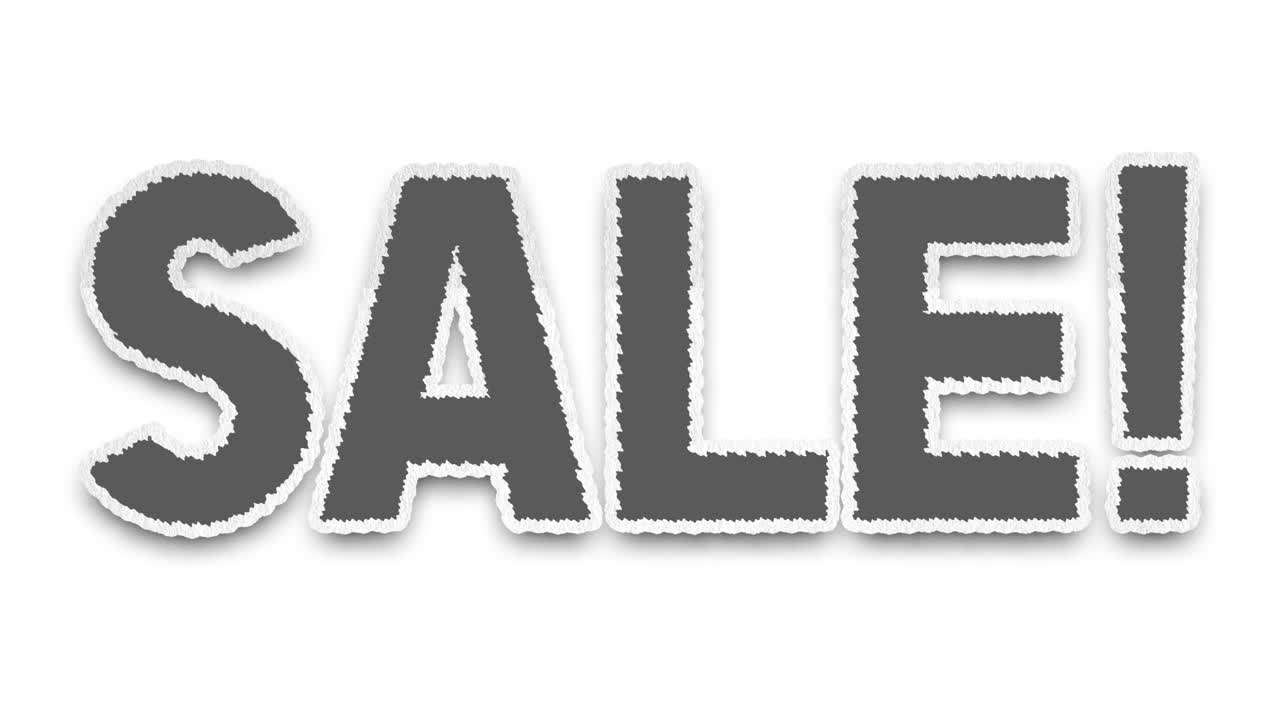 Sale! word on ripped craft paper background