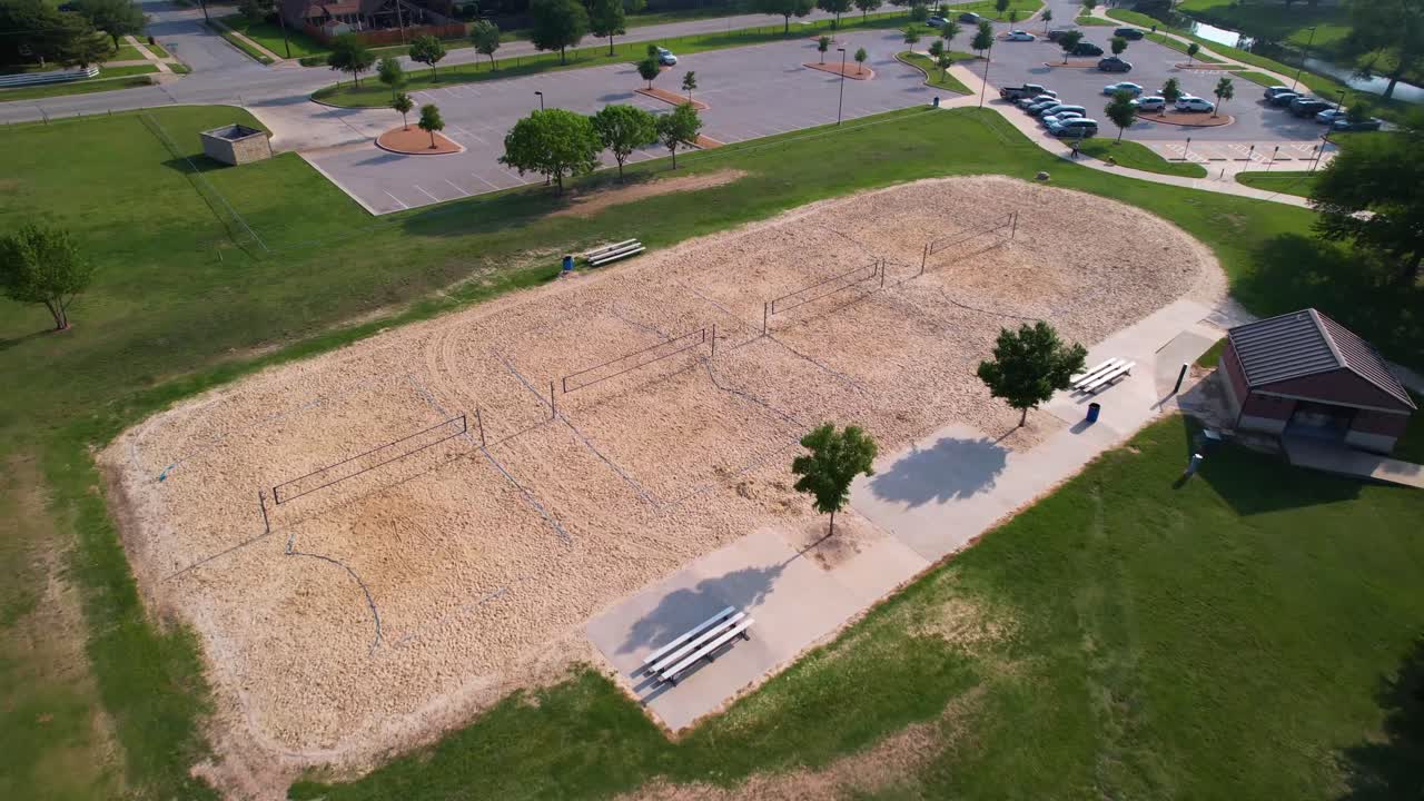 imágenes aéreas del parque bear creek en keller, texas