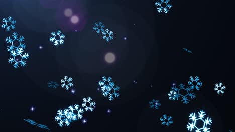 animación de bucle de copos de nieve