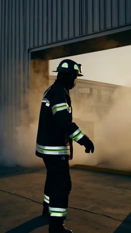firefighter training exercise