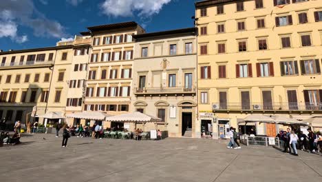 people walking and gathering in florence, italy