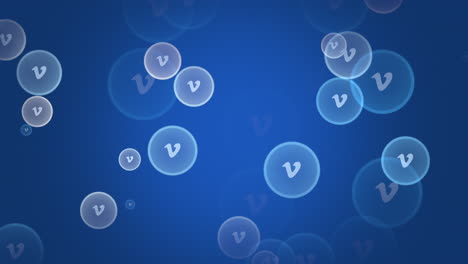 Flying-social-Vimeo-icons-on-network-pattern