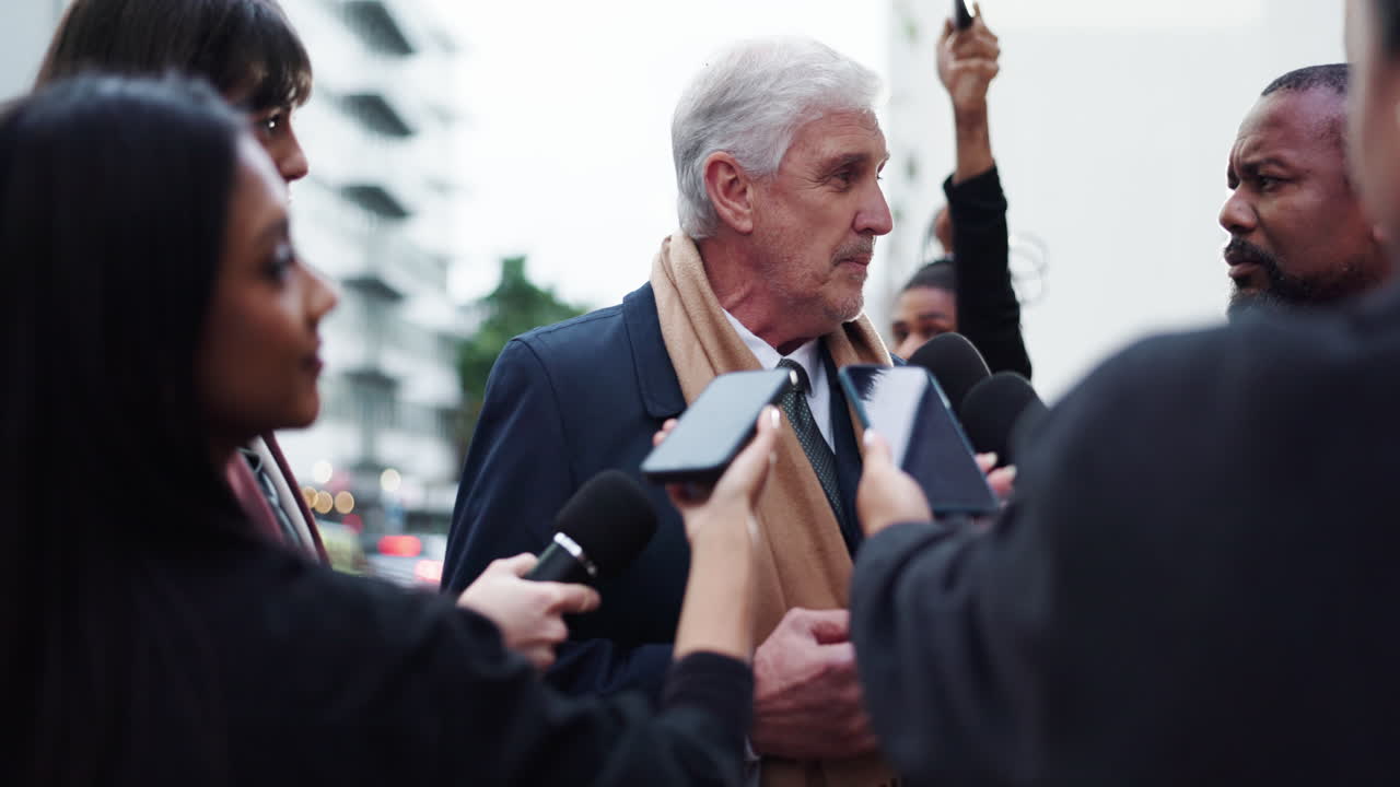 Politician Giving a Press Conference