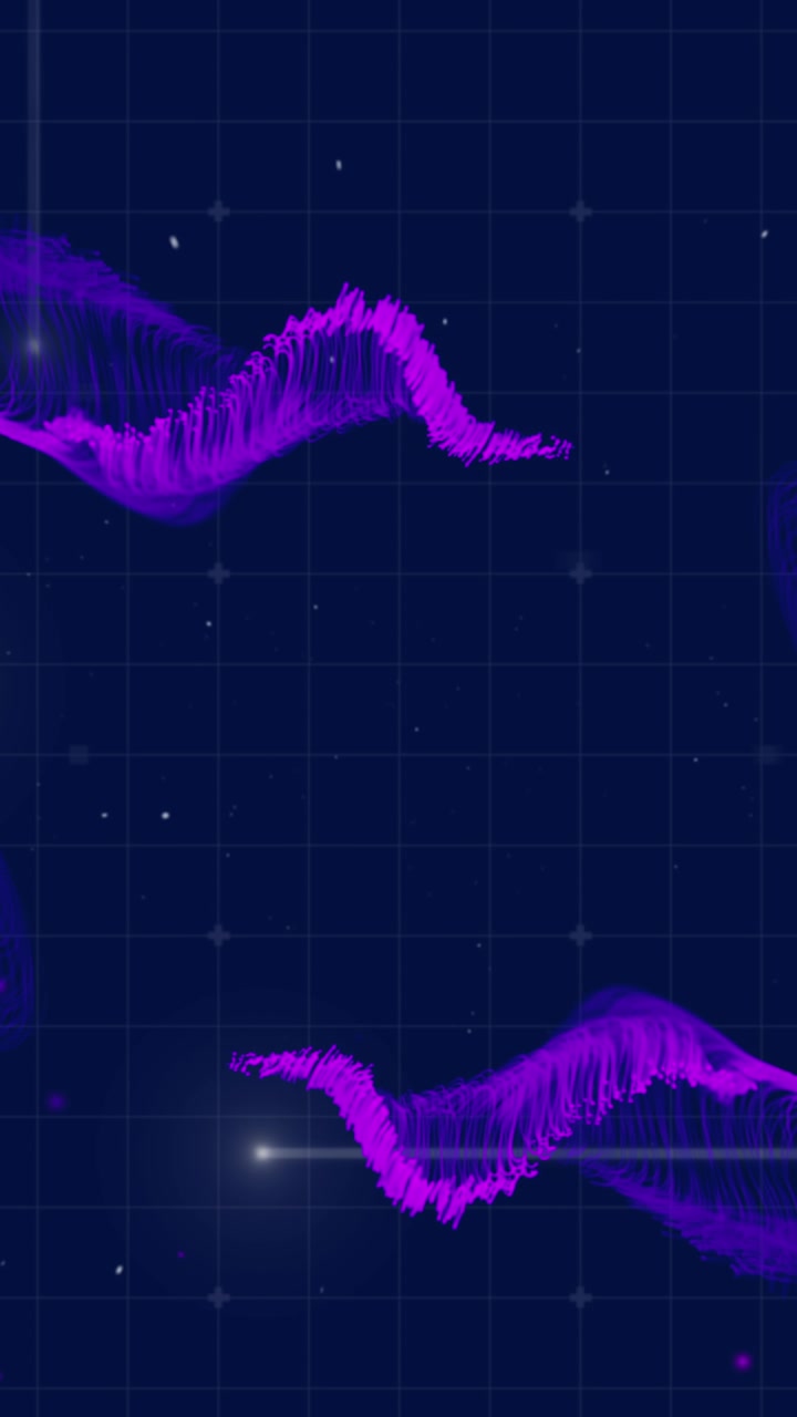 Animation of unique abstract design with futuristic graphics, copy space