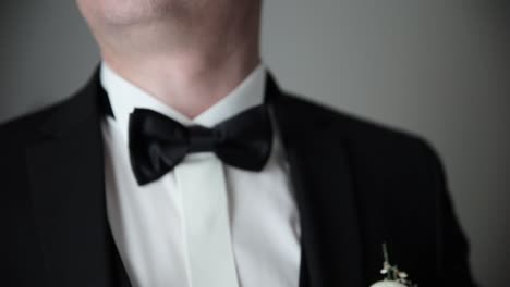 a closeup of the groom adjusting his bow tie on his wedding day a closeup of the groom adjusting his bow tie on his wedding day grooms clothes